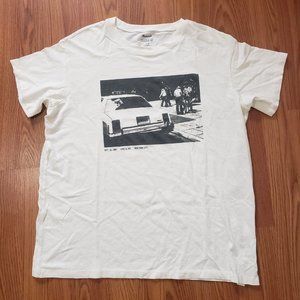 Madewell NYC taxi graphic oversized tee shirt, color: Cream women's size: S NWT